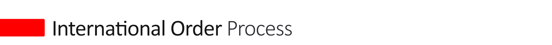 ATC International Order Process ATC International Order Process